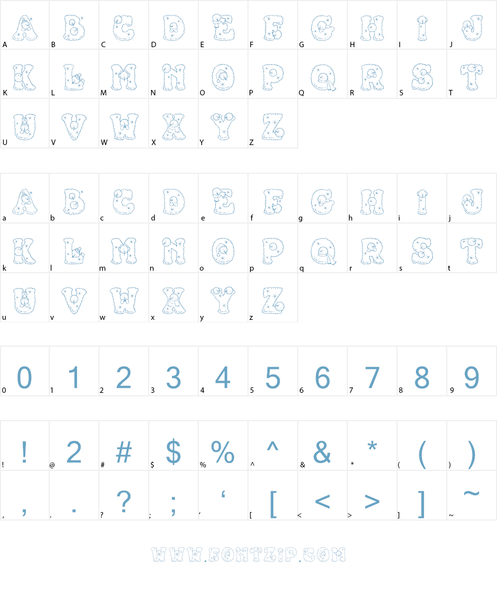 Snowpersons Font Character